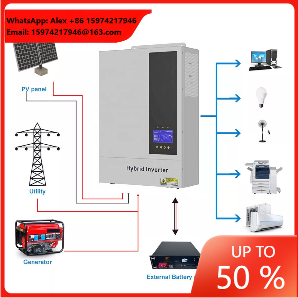 Hybrid Solar Inverter 5.5Kw Mppt 48V - 5.5KW 48V Hibrit Açık/Kapalı Şebeke Güneş