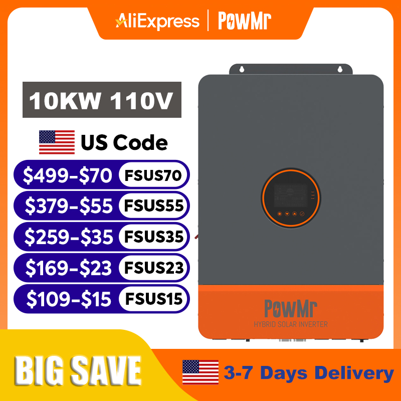 Split Phase Inverter 10Kw 110V 220V - PowMr 16KW 10KW Bölünmüş Faz İnverter