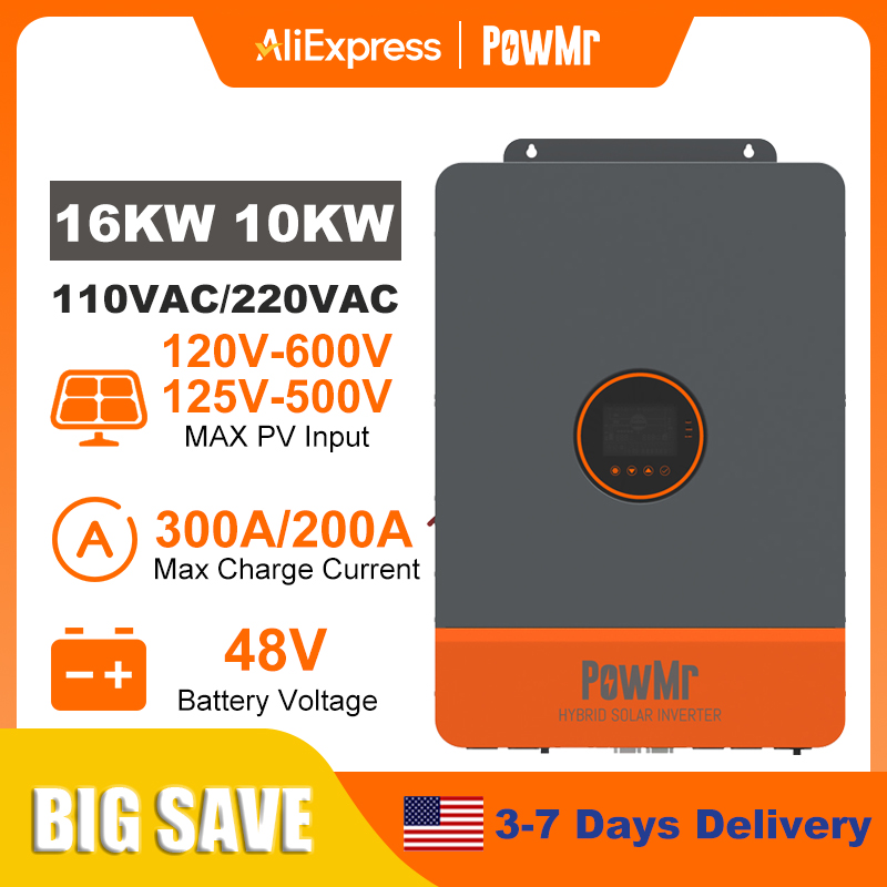PowMr 16KW 10KW Bölünmüş Faz İ - Split Phase Inverter 10Kw 110V 220V incelemesi ve fiyatı