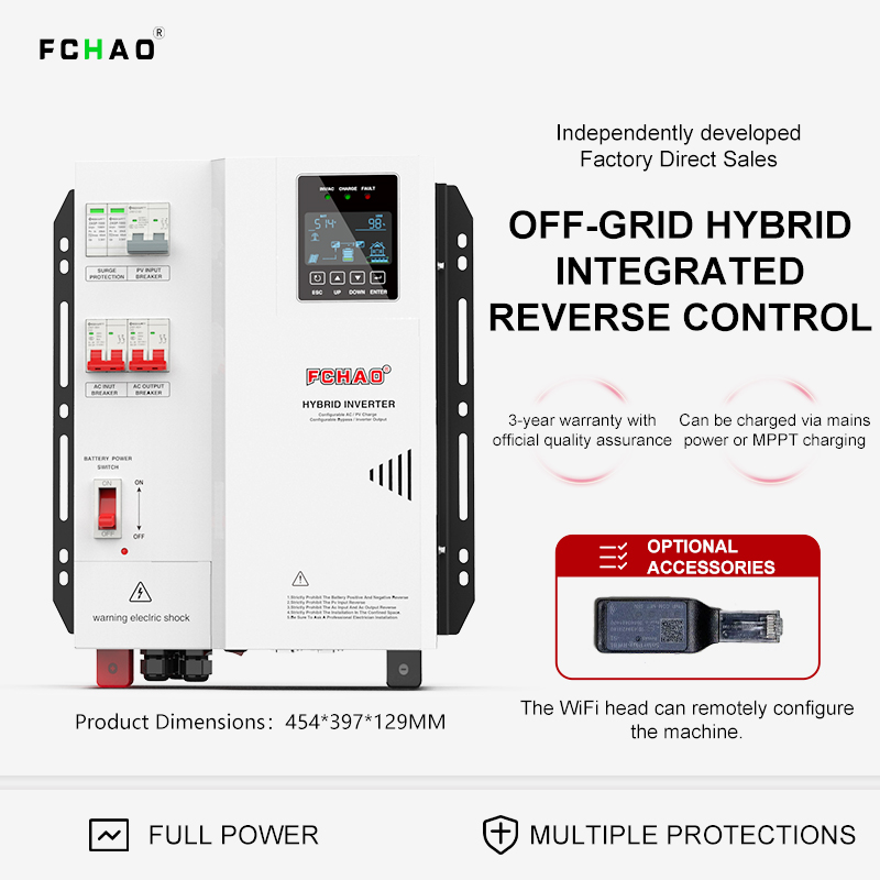 Fchao Solar Hibrit İnvertör 3K - Hybrid Solar Inverter 5.5Kw Mppt 48V incelemesi ve fiyatı