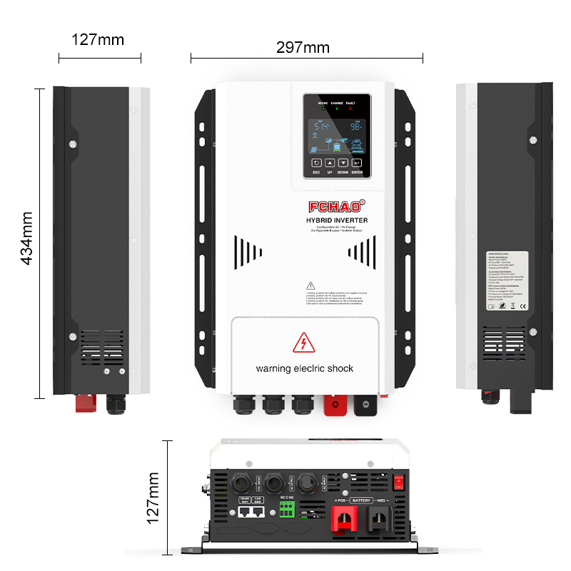 Fchao Solar Hibrit İnvertör 3K - Hybrid Solar Inverter 5.5Kw Mppt 48V incelemesi ve fiyatı