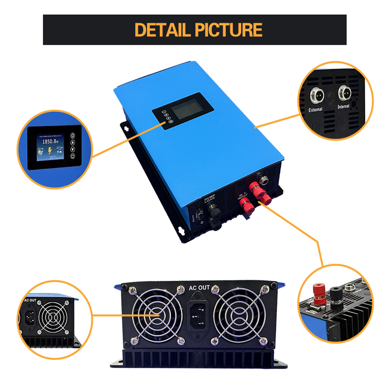 1000W 2000W Rüzgar Enerjisi Şe - Grid Tie Inverter Limiter 2000W incelemesi ve fiyatı