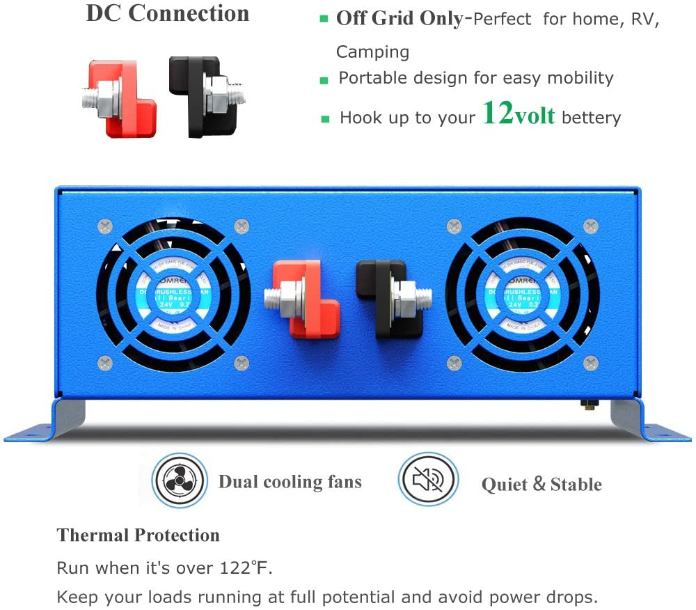 Saf Sinüs Dalgası Güç İnvertör - Inverter Pure Sine Wave 60Hz 120V 3000W incelemesi ve fiyatı