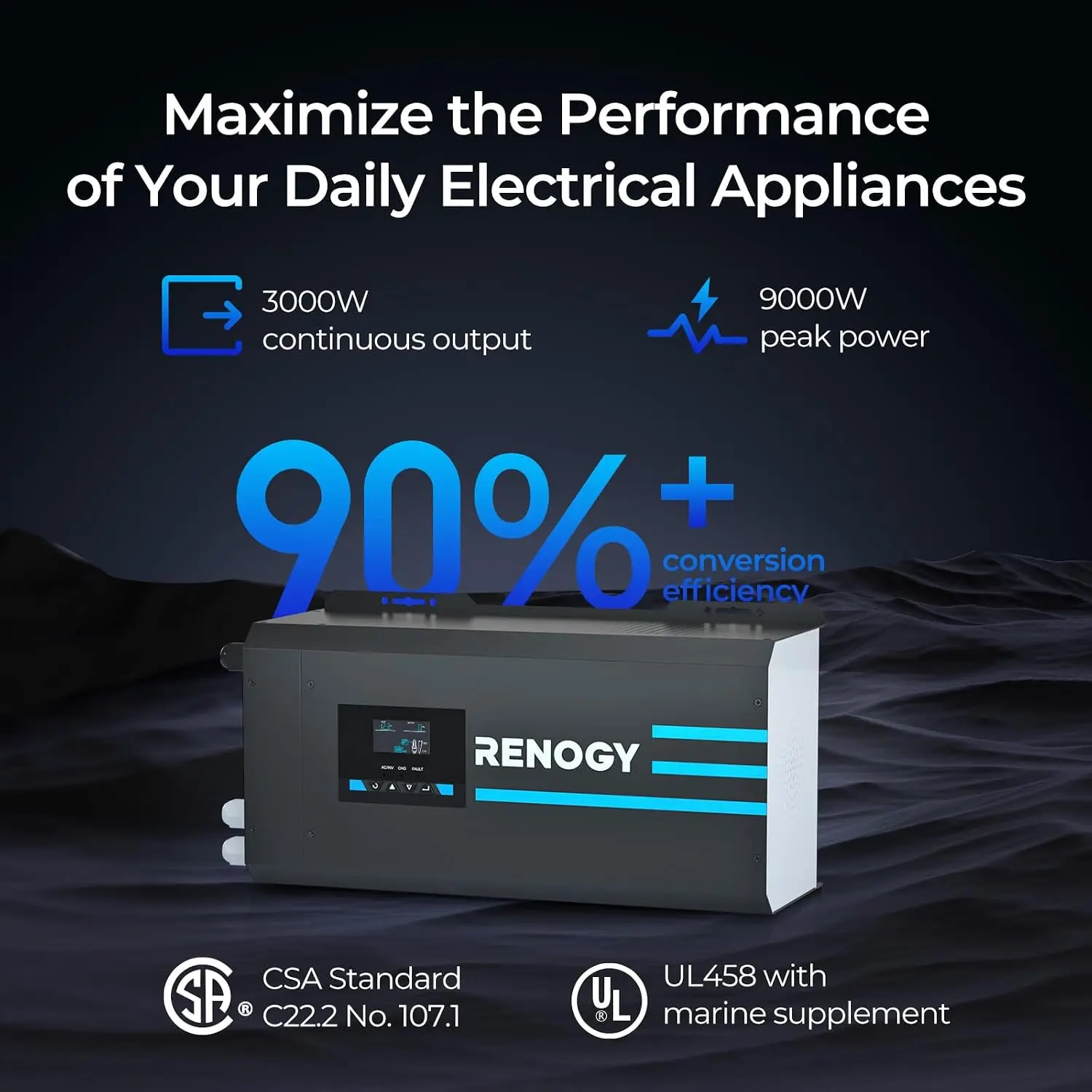 Renogy 3000W Saf Sinüs Dalga İ - Rv Pure Sine Inverter Charger 3000W 12V incelemesi ve fiyatı
